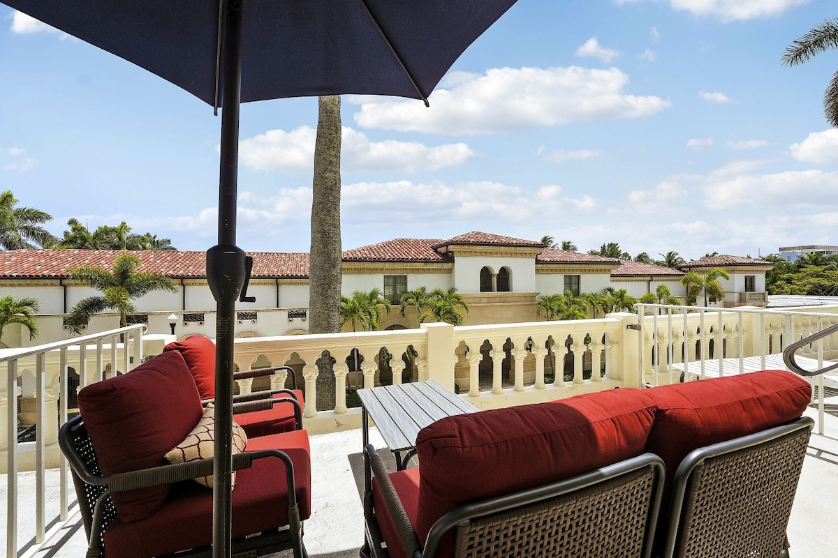 Private terrace seating area